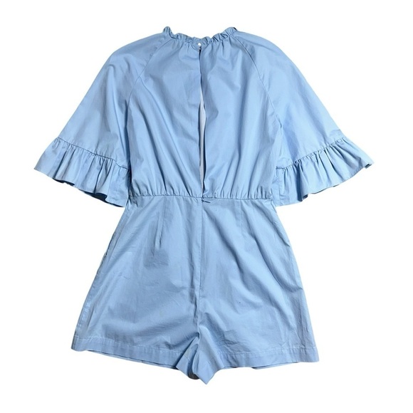 Sandro Rosalyn Colorblock Light Blue Short Sleeve Romper Women’s S - Picture 9 of 9